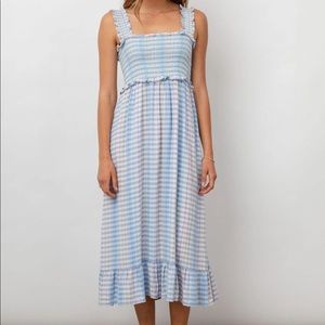 Rails Rumi Ivory Sky Cherry Gingham Midi Dress